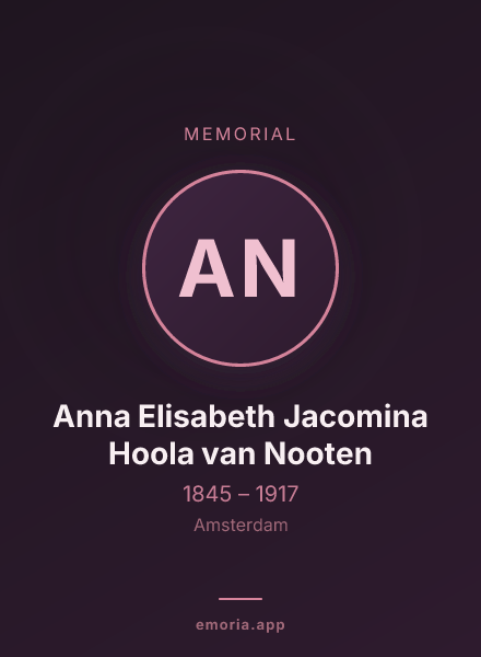 Memorial portrait of Anna Elisabeth Jacomina Hoola van Nooten