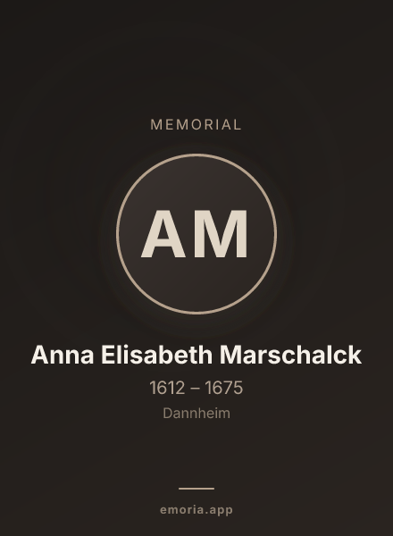 Memorial portrait of Anna Elisabeth Marschalck