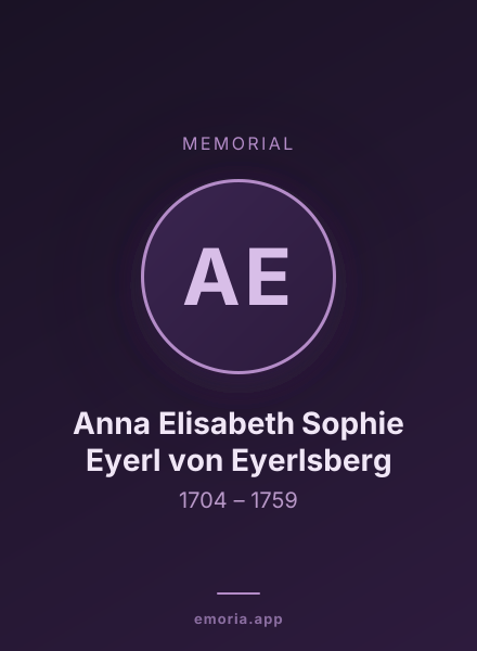 Memorial portrait of Anna Elisabeth Sophie Eyerl von Eyerlsberg