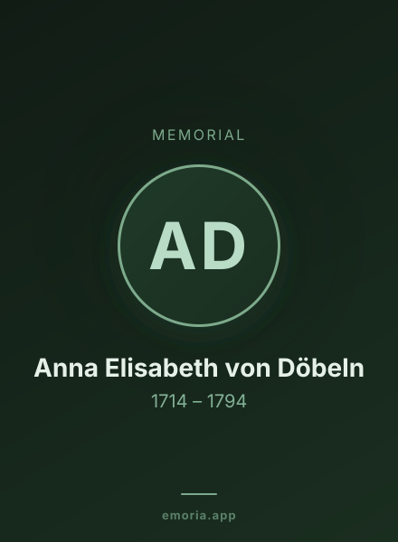 Memorial portrait of Anna Elisabeth von Döbeln