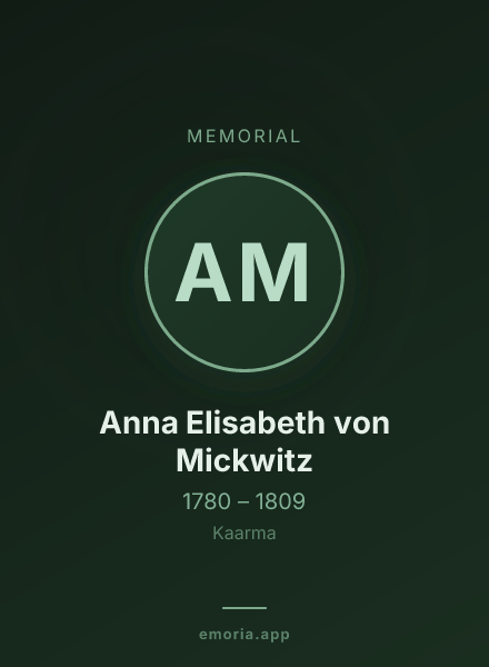 Memorial portrait of Anna Elisabeth von Mickwitz