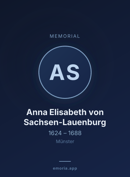 Memorial portrait of Anna Elisabeth von Sachsen-Lauenburg