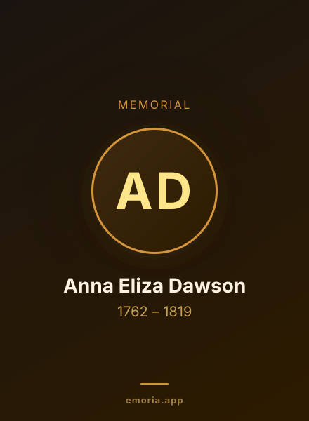 Memorial portrait of Anna Eliza Dawson