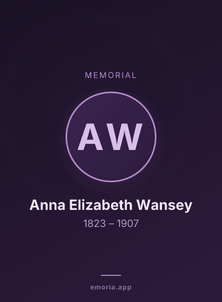 Memorial portrait of Anna Elizabeth Wansey