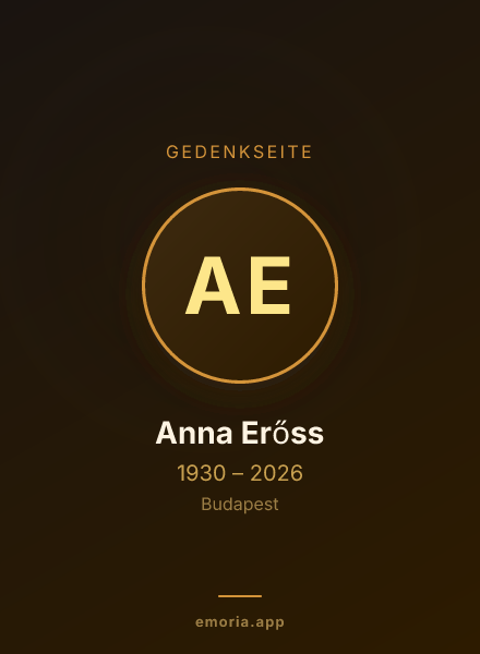 Gedenkportrait von Anna Erőss