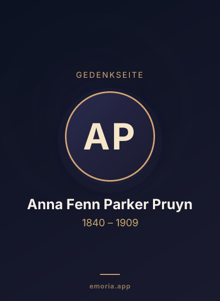 Gedenkportrait von Anna Fenn Parker Pruyn