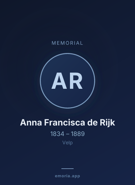 Memorial portrait of Anna Francisca de Rijk