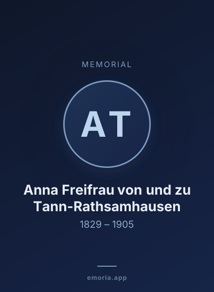 Memorial portrait of Anna Freifrau von und zu Tann-Rathsamhausen