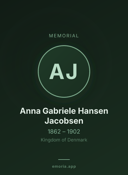 Memorial portrait of Anna Gabriele Hansen Jacobsen