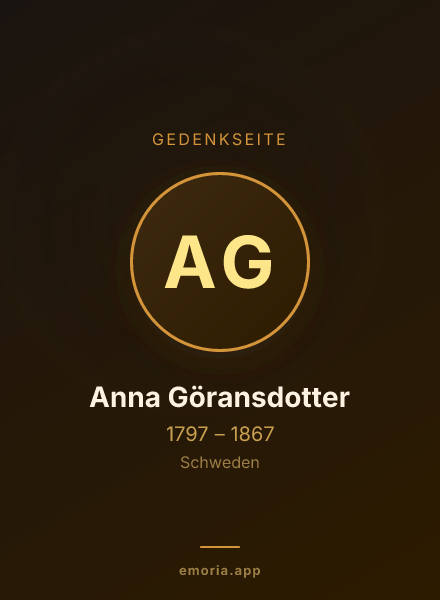 Gedenkportrait von Anna Göransdotter