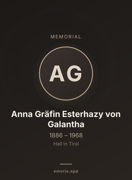 Memorial portrait of Anna Gräfin Esterhazy von Galantha