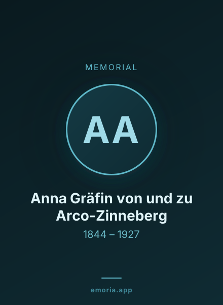 Memorial portrait of Anna Gräfin von und zu Arco-Zinneberg