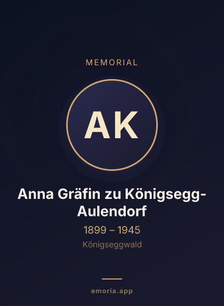 Memorial portrait of Anna Gräfin zu Königsegg-Aulendorf