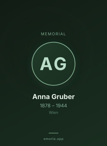 Memorial portrait of Anna Gruber