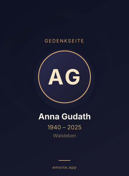 Gedenkportrait von Anna Gudath