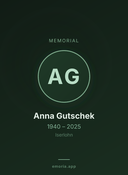 Memorial portrait of Anna Gutschek
