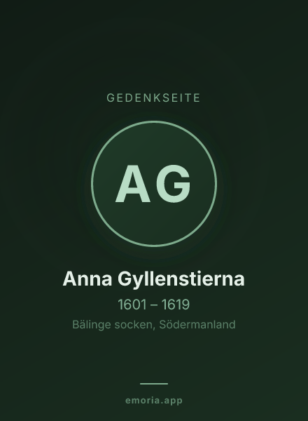 Gedenkportrait von Anna Gyllenstierna