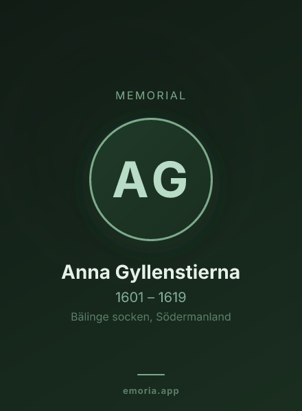 Memorial portrait of Anna Gyllenstierna