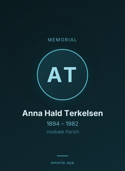 Memorial portrait of Anna Hald Terkelsen