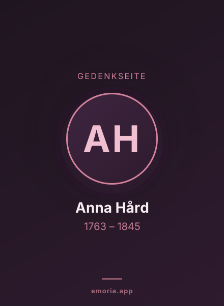 Gedenkportrait von Anna Hård