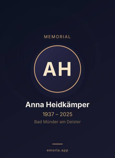 Memorial portrait of Anna Heidkämper