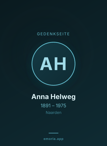 Gedenkportrait von Anna Helweg