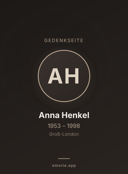 Gedenkportrait von Anna Henkel