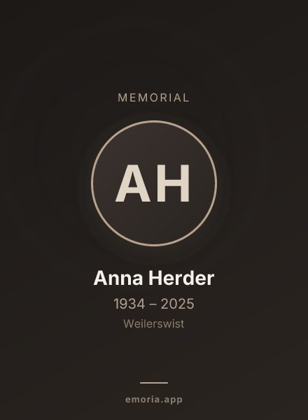 Memorial portrait of Anna Herder