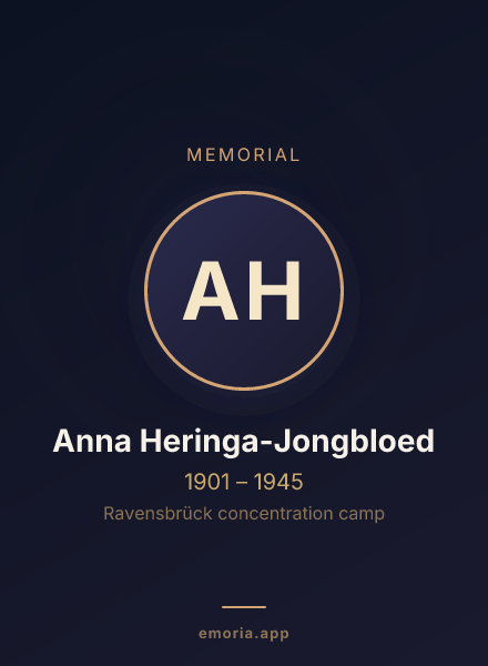 Memorial portrait of Anna Heringa-Jongbloed