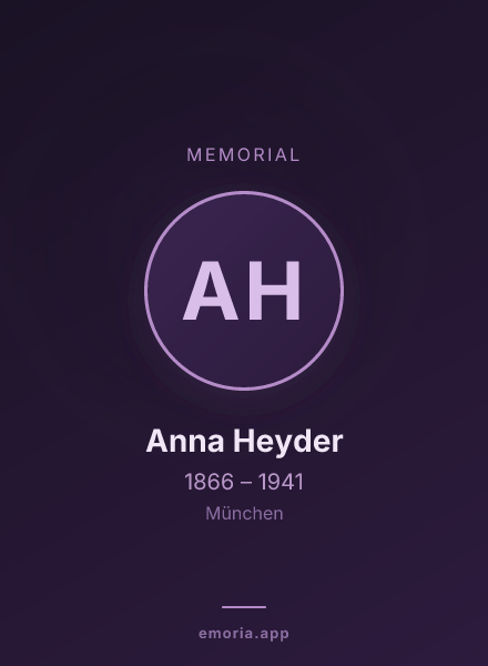 Memorial portrait of Anna Heyder