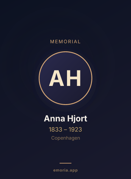 Memorial portrait of Anna Hjort
