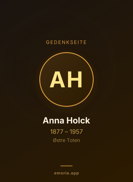 Gedenkportrait von Anna Holck