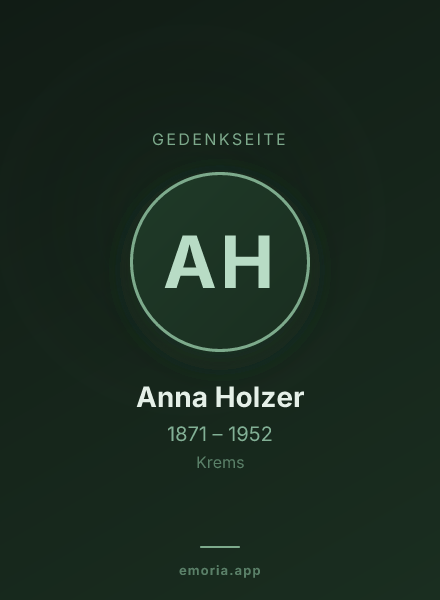 Gedenkportrait von Anna Holzer