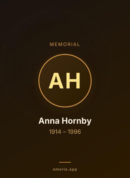 Memorial portrait of Anna Hornby
