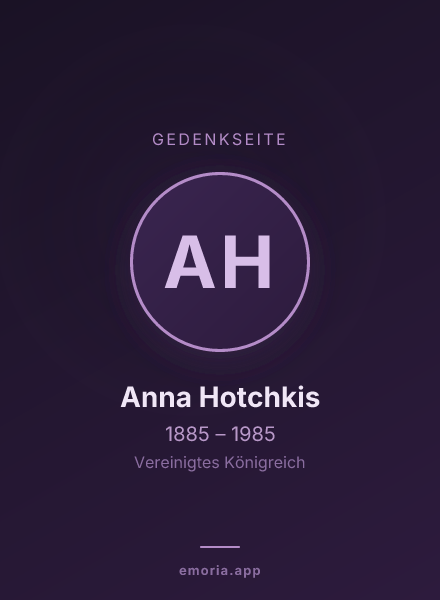 Gedenkportrait von Anna Hotchkis