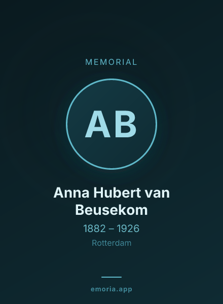 Memorial portrait of Anna Hubert van Beusekom