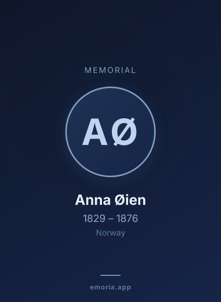 Memorial portrait of Anna Øien