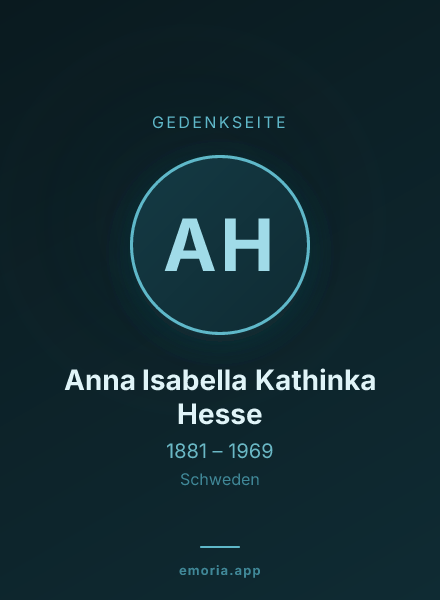 Gedenkportrait von Anna Isabella Kathinka Hesse
