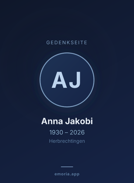 Gedenkportrait von Anna Jakobi