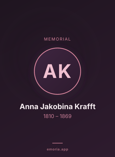 Memorial portrait of Anna Jakobina Krafft
