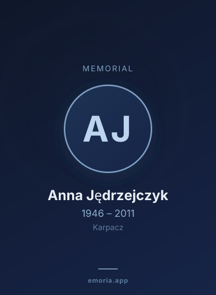 Memorial portrait of Anna Jędrzejczyk