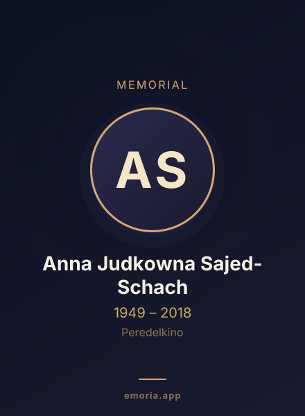 Memorial portrait of Anna Judkowna Sajed-Schach