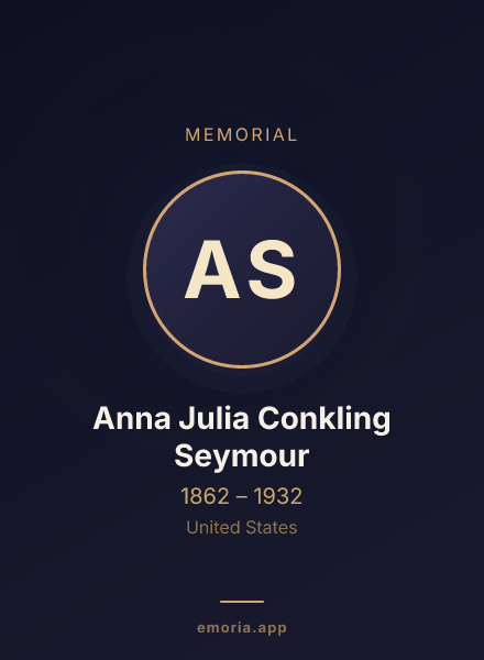 Memorial portrait of Anna Julia Conkling Seymour