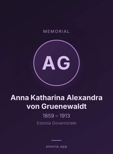 Memorial portrait of Anna Katharina Alexandra von Gruenewaldt