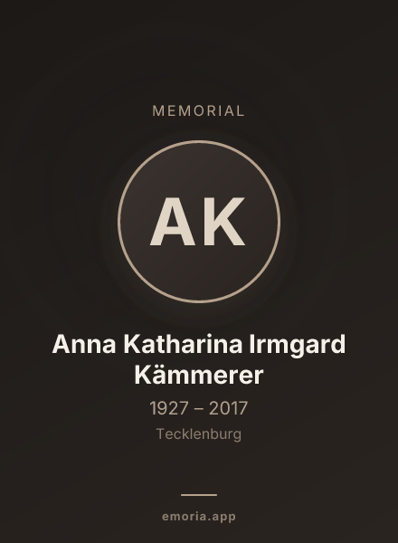 Memorial portrait of Anna Katharina Irmgard Kämmerer