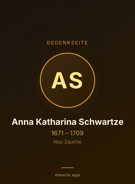 Gedenkportrait von Anna Katharina Schwartze