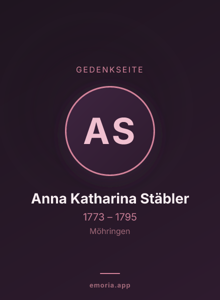 Gedenkportrait von Anna Katharina Stäbler
