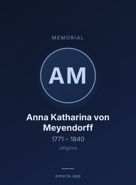 Memorial portrait of Anna Katharina von Meyendorff
