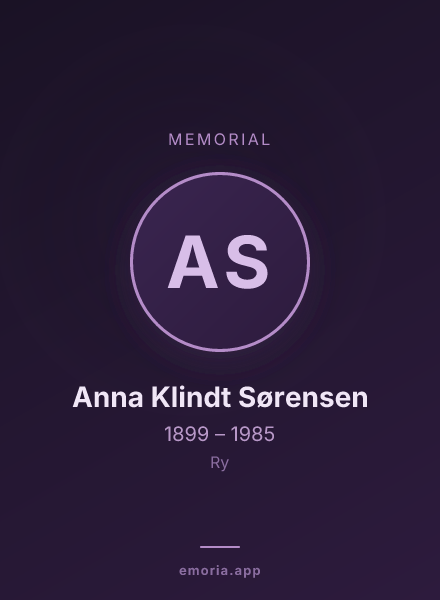 Memorial portrait of Anna Klindt Sørensen