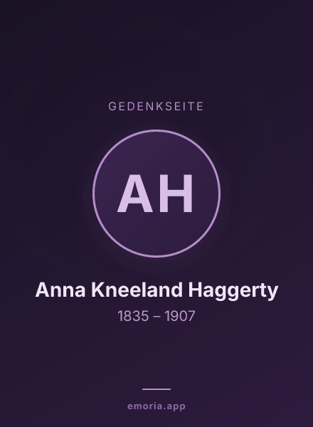 Gedenkportrait von Anna Kneeland Haggerty